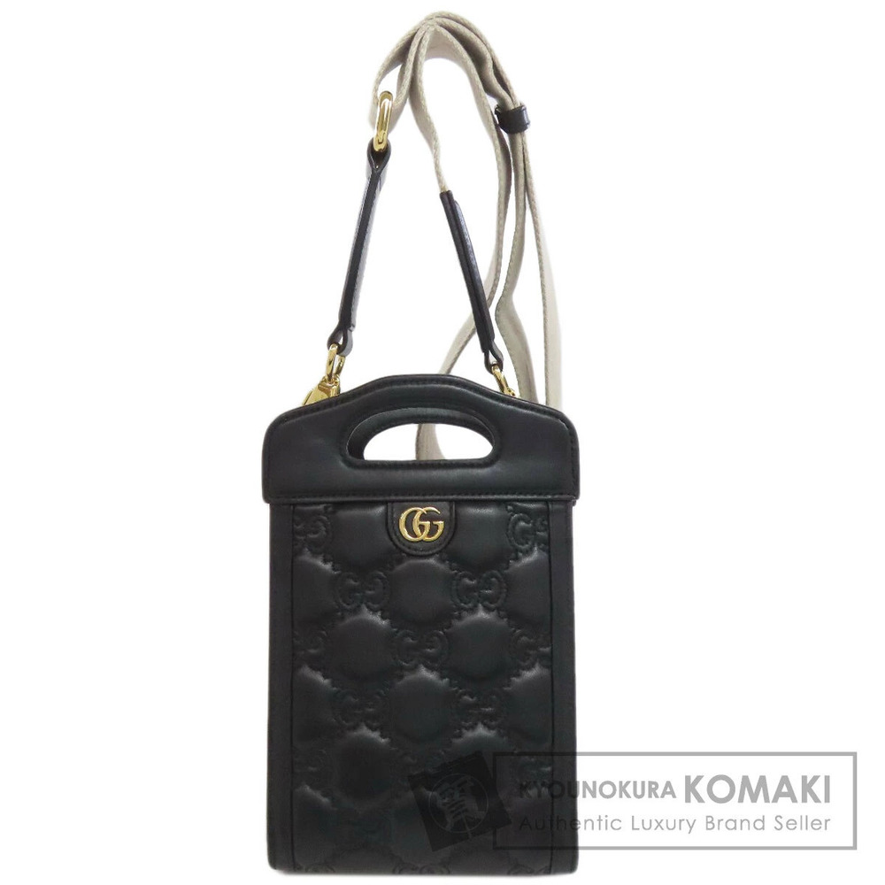 Gucci GG Matelasse Top Handle Shoulder Bag Calfskin